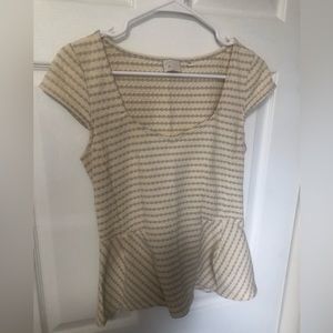 Flirty Anthropologie peplum top